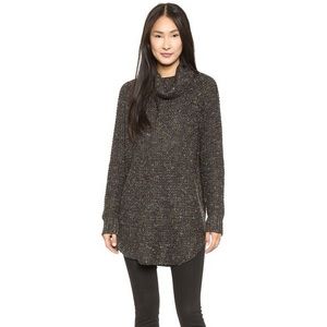 Free People Dylan Tweedy Turtleneck Sweater Medium
